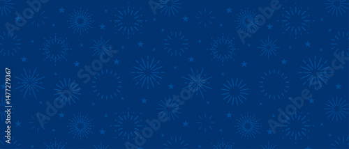 4th of July background, July 4th fireworks seamless pattern