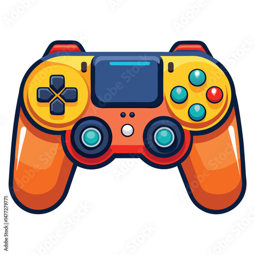 Yoke controller gaming instrument isolated on white background