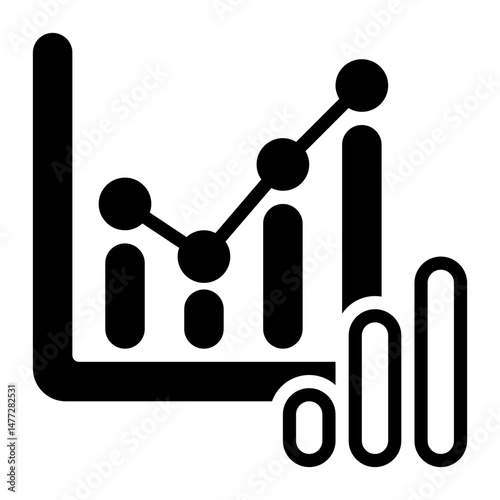 Bar Graph icon, glyph icon style