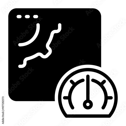 Optimization icon, glyph icon style