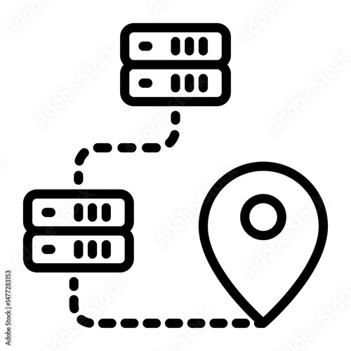 Location icon, line icon style