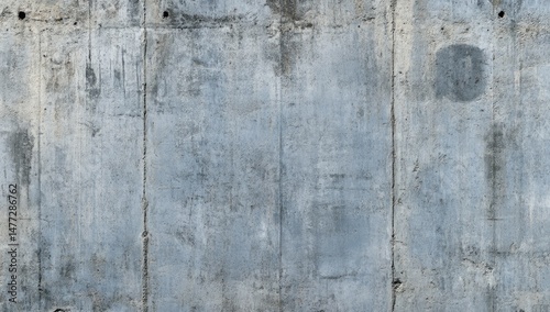 Light gray concrete wall with vertical lines and markings.  Sections of varying texture, with some discoloration