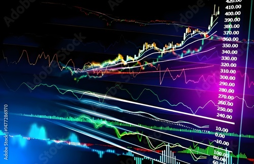 trading, stock market, luxury, and wealth themes. Financial charts, traders in action, upscale environments, symbols of success, and powerful visuals representing money and high-level investm photo