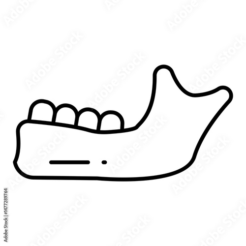 Jawbone line icon