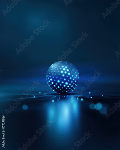 Glowing sphere: a symbol of AI