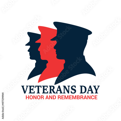 Veterans Day Silhouettes of Soldiers Vector Art