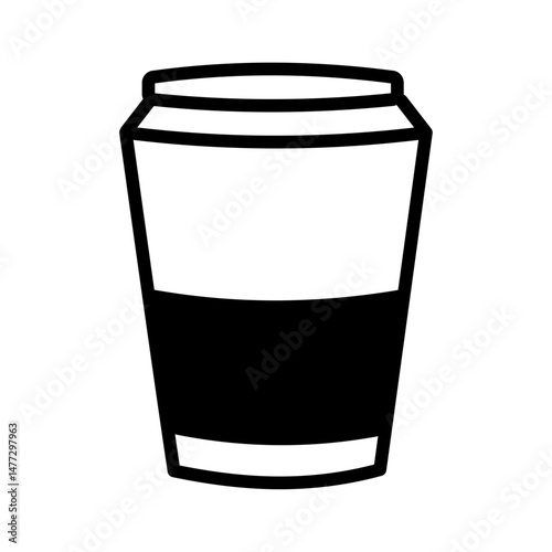 illustration of cup of coffee in vector doodle line art style. High resolution and editable icon set perfect for symbol, logo, design element or poster for coffee shop or cafe