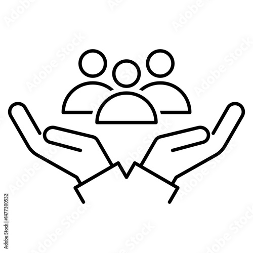 Community Care Icon. Inclusion Social Equity. Help or support Employee. Gender Equality Symbol. Vector illustration.