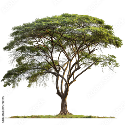 green tree isolated on white
