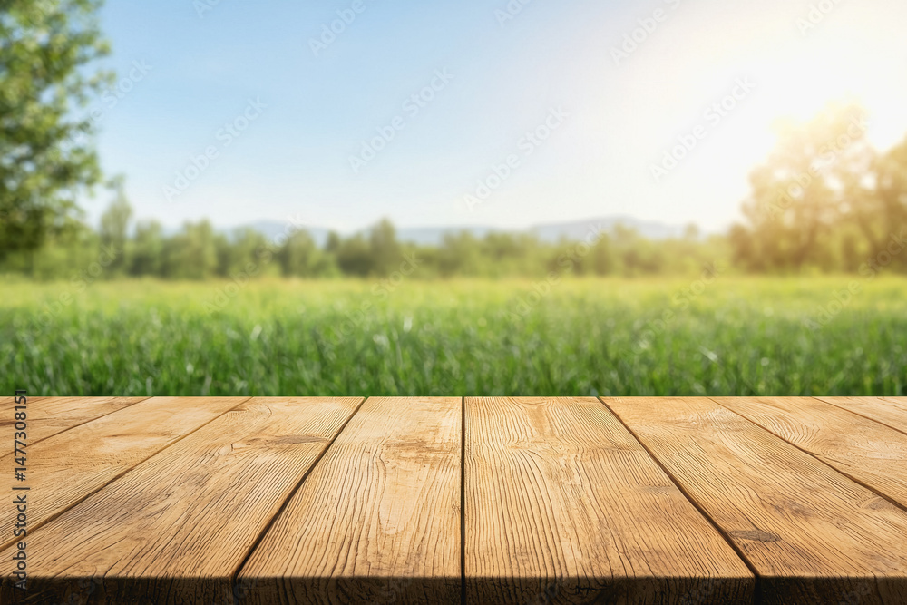 Charming wooden table nestled in a lush green field surrounded by nature showcasing regional customs and traditions Charming wooden table nestled in a lush green field surrounded by nature showcasing regional customs and traditions