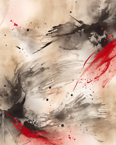 Japanese ink style background