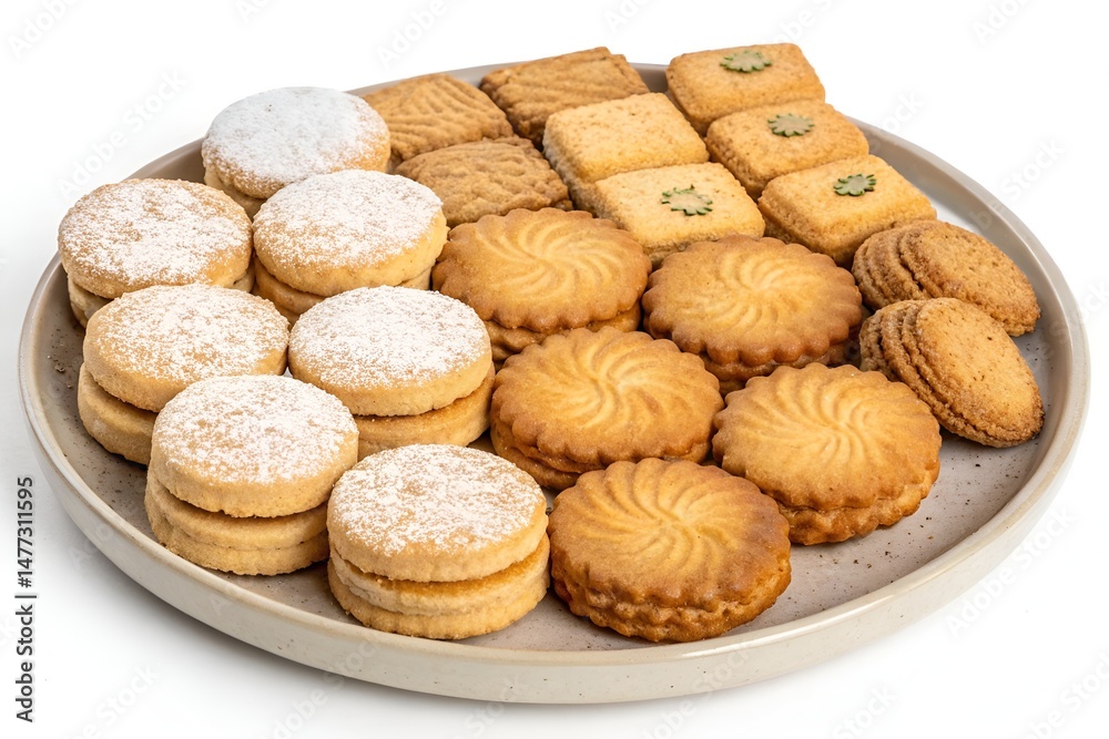 cookies on white plate cookies on white plate