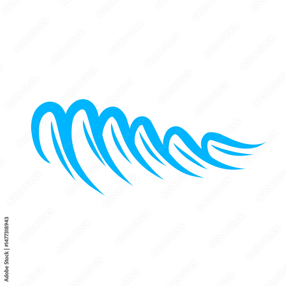 Abstract Cyan Flow: Minimalist Graphic Wave Illustration on Black Backdrop Abstract Cyan Flow: Minimalist Graphic Wave Illustration on Black Backdrop