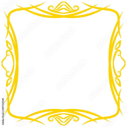 Ornate golden frame on black backdrop evoking a sense of old-world charm