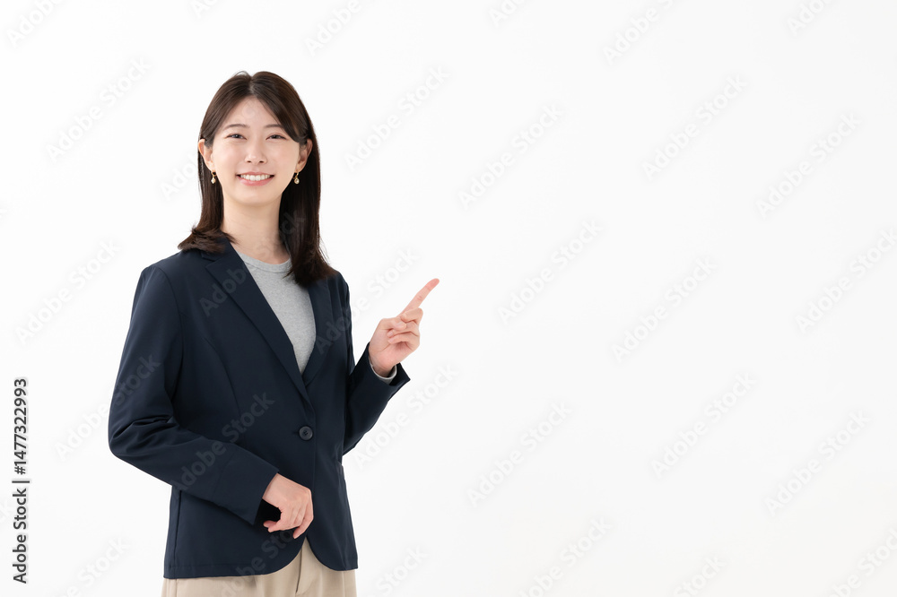 案内する女性 案内する女性