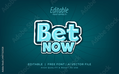 shiny text effect. bet now for prize game