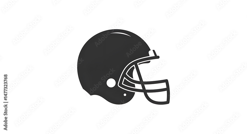 Naklejka premium Football Helmet Icon Simple Isolated Sport Equipment