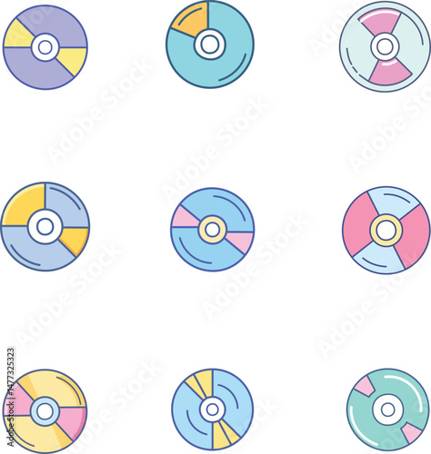 set of cd dvd