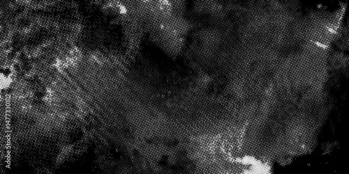 Black and white abstract background with brush stroke and halftone style. abstract grunge