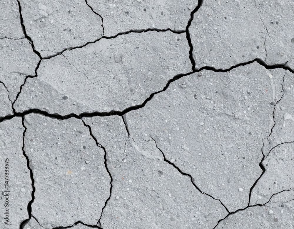 Fototapeta premium Cracked Grey Ground Texture