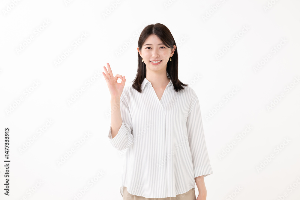 笑顔の女性 笑顔の女性