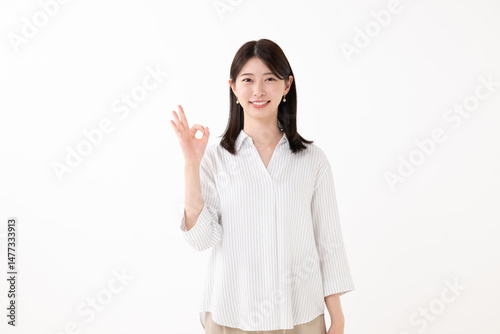 笑顔の女性