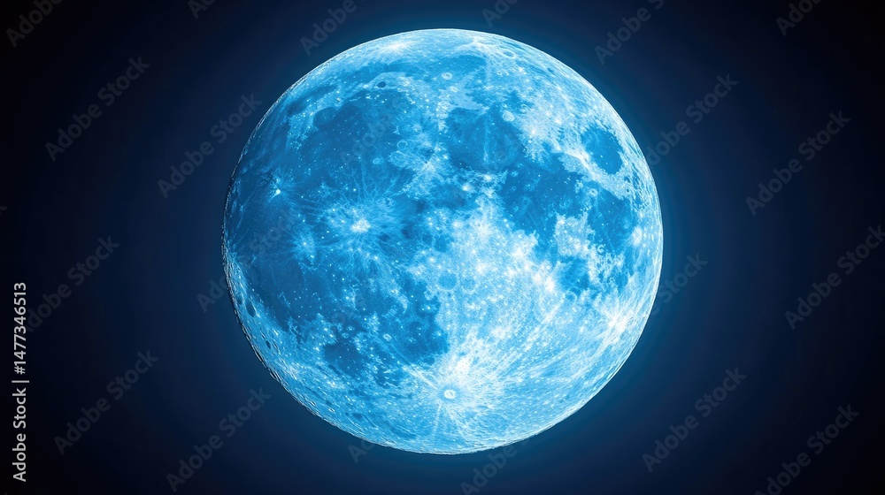 custom made wallpaper toronto digitalBlue Moon Night Sky Celestial.