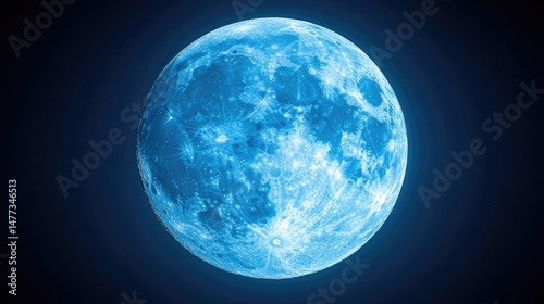 Wallpaper Mural Blue Moon Night Sky Celestial. Torontodigital.ca