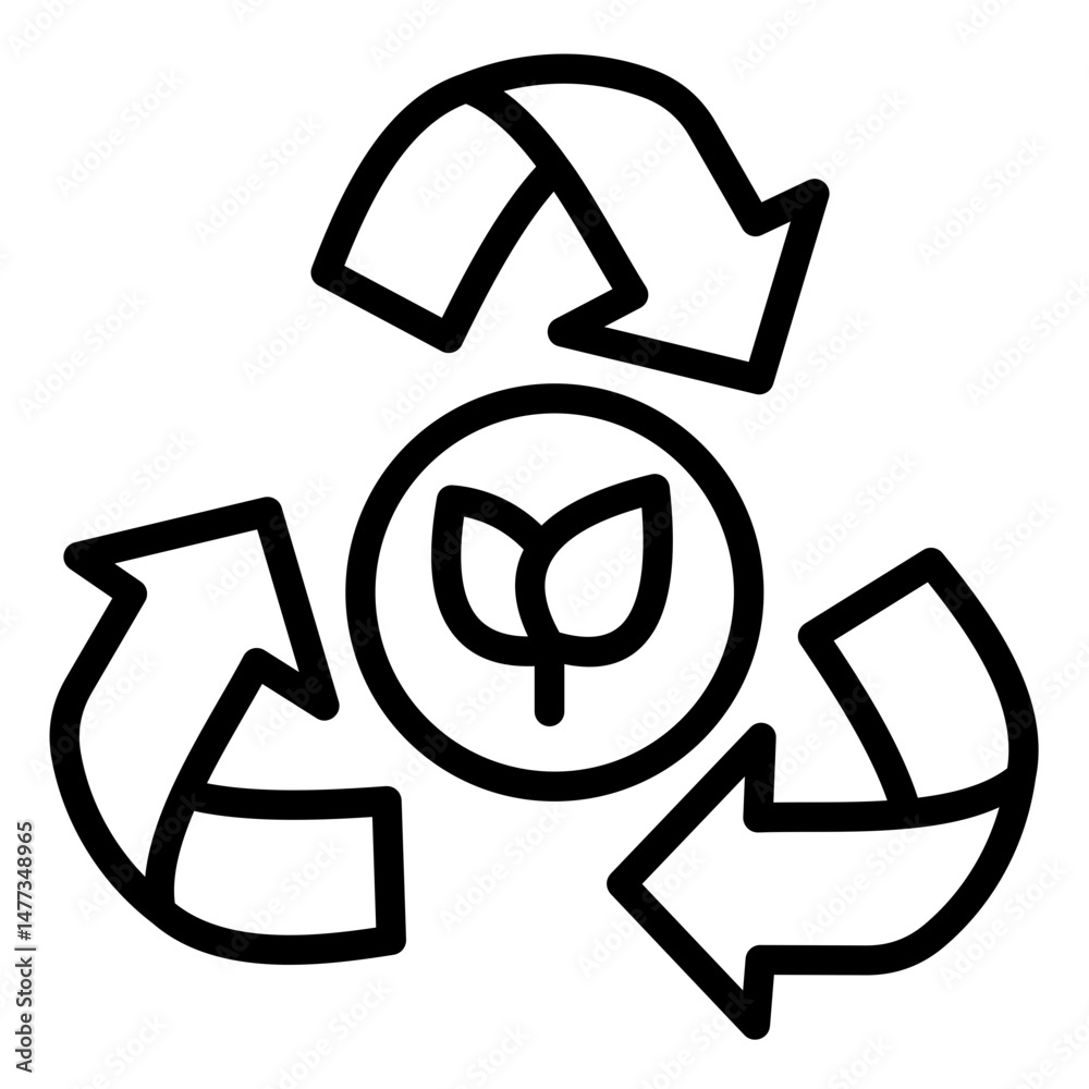 Recycle Arrows Icon Element For Design Recycle Arrows Icon Element For Design