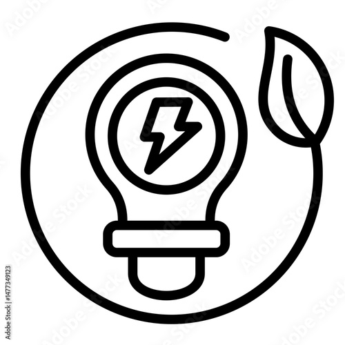 Renewable Energy  Icon Element For Design	