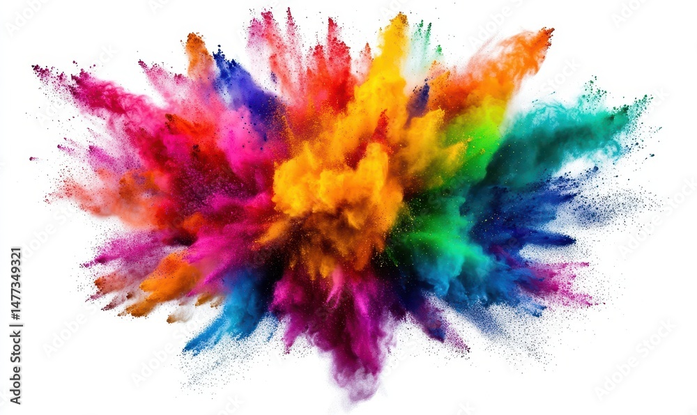 Fototapeta premium Colorful powder explosion (4)