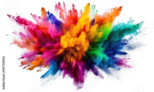 Colorful powder explosion (4) photo
