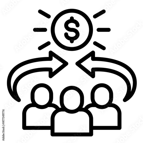 Shared Economy  Icon Element For Design	