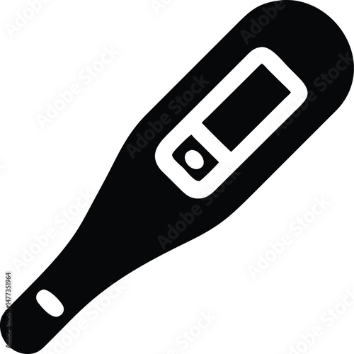 Digital Thermometer Icon Vector