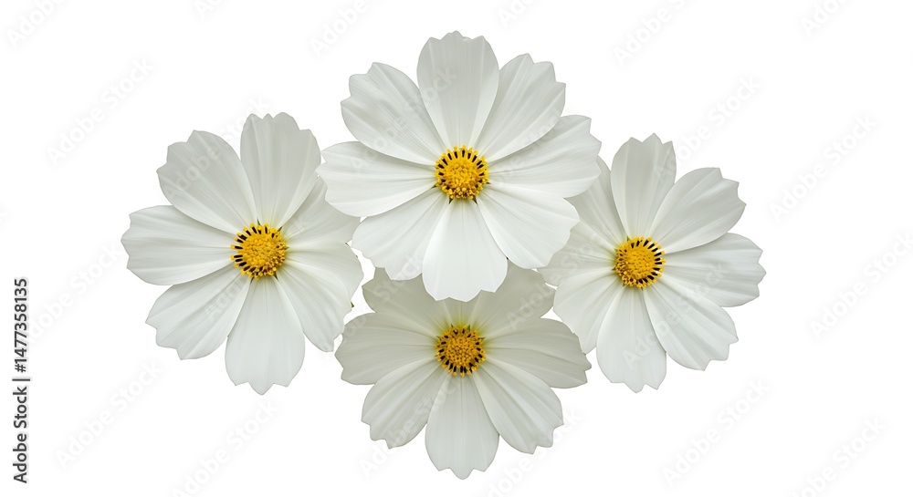 Obraz premium White Cosmos Embrace