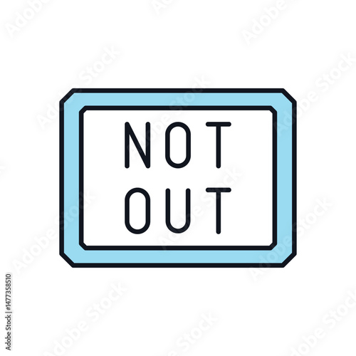 Not Out Vector icon