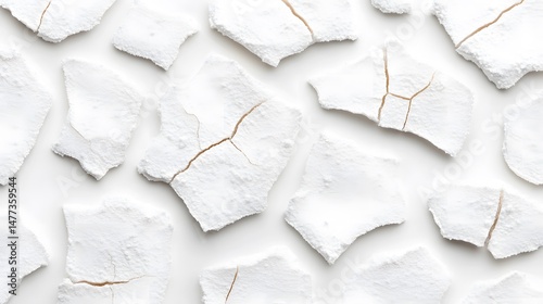 Abstract White Crack Pattern Texture