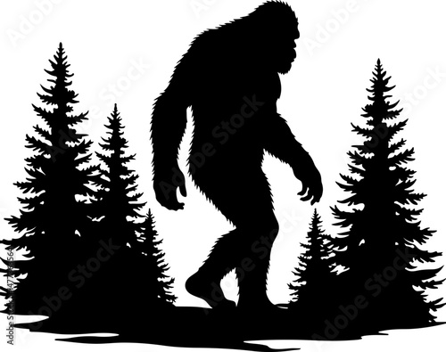 Animal Bigfoot & Wildlife Silhouettes for Outdoor and Nature-Themed Designs