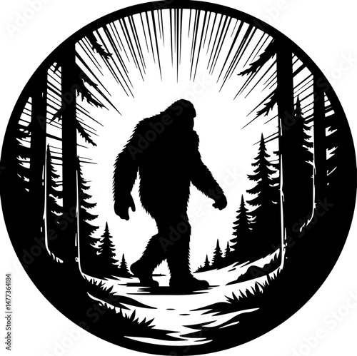 Animal Bigfoot & Wildlife Silhouettes for Outdoor and Nature-Themed Designs