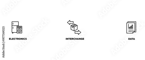 EID  banner web icon vector illustration concept for electronic data interchange of business documents standard format with a cloud server, exchange, database, file, chart, automation, and process