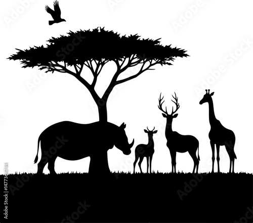 Animal Bigfoot & Wildlife Silhouettes for Outdoor and Nature-Themed Designs