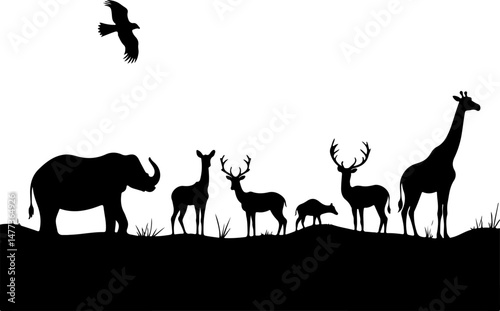 Animal Bigfoot & Wildlife Silhouettes for Outdoor and Nature-Themed Designs