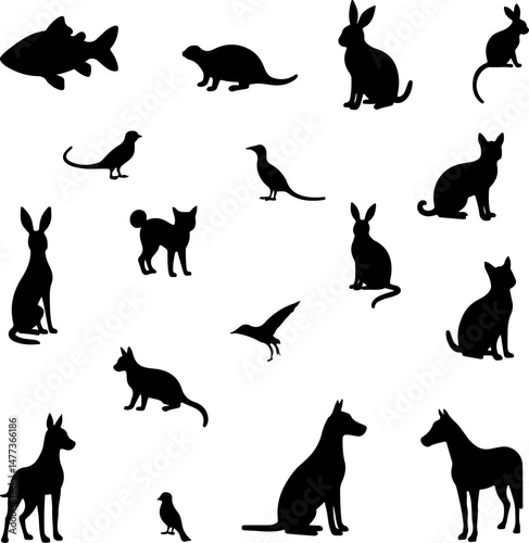 Bigfoot & Wildlife Silhouettes for Outdoor and Nature-Themed Designs