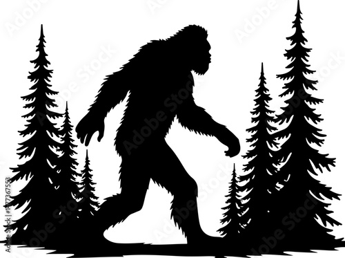 Bigfoot & Wildlife Silhouettes for Outdoor and Nature-Themed Designs