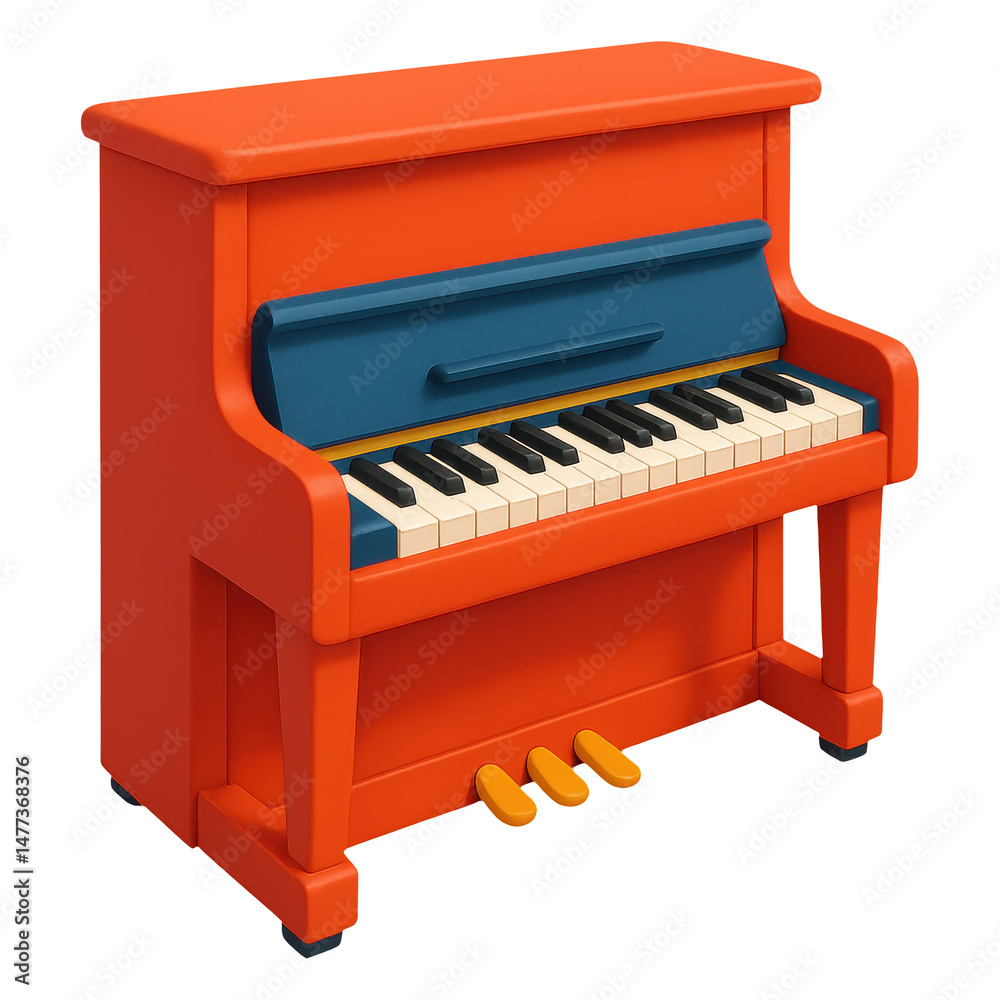 3D Illustration piano isolated 3D Illustration piano isolated