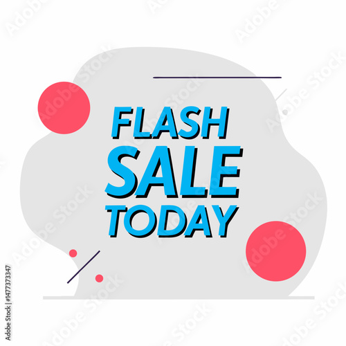 Limited time flash sale today online store promotional offer digital space eye-catching design photo