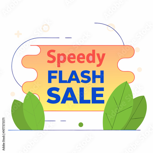Speedy flash sale event online store promotional announcement digital space eye-catching design
