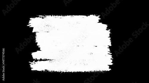 Black and white brush stroke for titles, text or transition background. Animation of paint splash. Hand drawn watercolor brush background for presentations