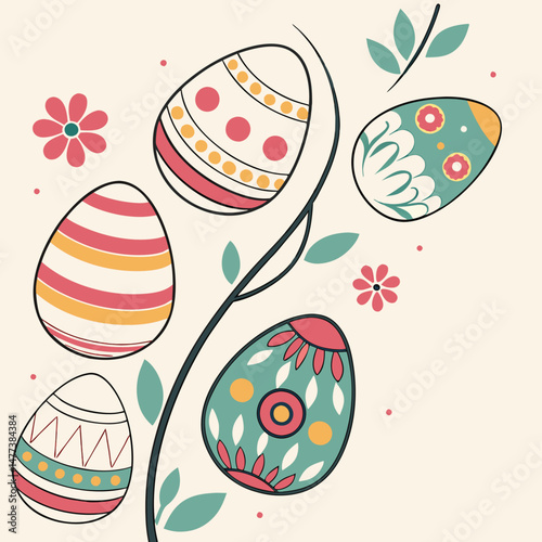 Variety easter eggs set vector image (7).eps