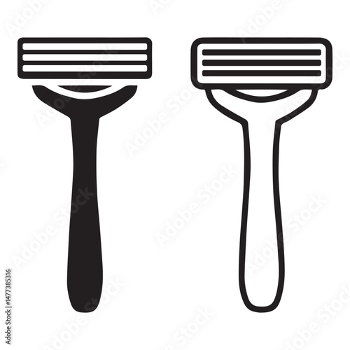 Shaving Tools Collection Icon. Manual Shaving Tools Illustration. Razor.